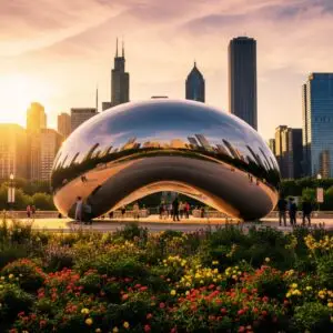 Cloud Gate The Bean Millennium Park Chicago Illinois