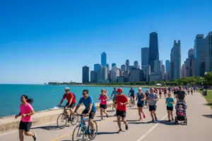 Chicago Lakefront Trail — Lake Michigan, Chicago, Illinois